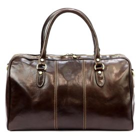    Cestovná taška z hovädzej kože Gregorio 132 hnedá 45 x 29 x 25 cm