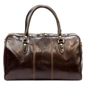    Cestovná taška z hovädzej kože Gregorio 132 hnedá 45 x 29 x 25 cm