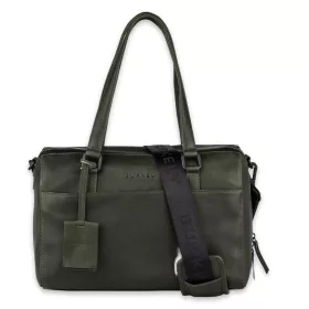    Burkely Rain Riley zelená nepremokavá kožená taška cez rameno, bočná taška