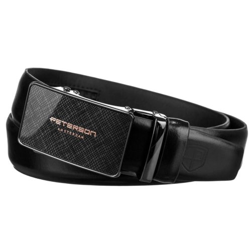 Peterson PTN A001 BLACK férfi marhabőr öv