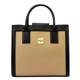   EGO ES0247CR 150124JZ béžová dámska kožená kabelka 30 x 28 x 13 cm