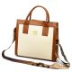  EGO ES0247CR 150224JZ krémová dámska kožená kabelka 30 x 28 x 13 cm