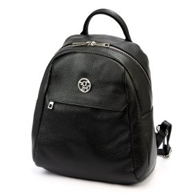    Gregorio 1742 Taliansky čierny dámsky kožený ruksak 28 x 30 x 14 cm