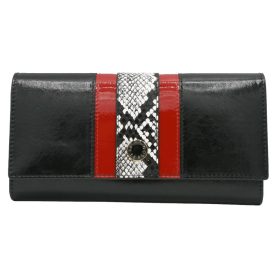   Peterson PTN ST-409 SNAKE čierna dámska peňaženka z hovädzej kože