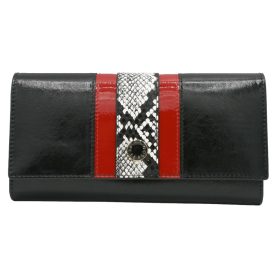    Peterson PTN ST-409 SNAKE čierna dámska peňaženka z hovädzej kože