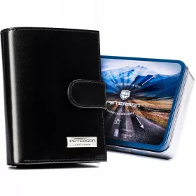    Pánska kožená peňaženka Peterson PTN 303Z-PR 2-1-1 čierna