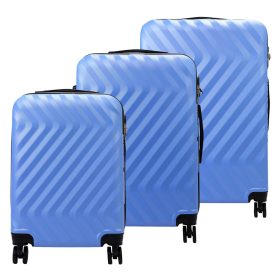    Pierre Cardin MED12 svetlomodrá abs 3-dielna sada kufrov 58, 68, 78 cm
