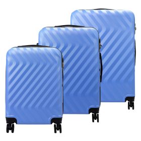    Pierre Cardin MED12 svetlomodrá abs 3-dielna sada kufrov 58, 68, 78 cm