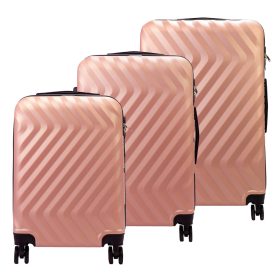    Pierre Cardin MED12 prášková farba abs 3-dielna sada kufrov 58, 68, 78 cm