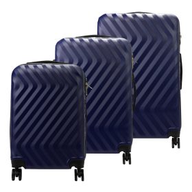    Pierre Cardin MED12 tmavomodrá abs 3-dielna sada kufrov 58, 68, 78 cm