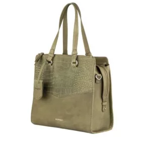    Burkely Cody zelená dámska kožená kabelka, taška cez rameno
