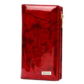    Gregorio BTS-124 červená dámska peňaženka z hovädzej kože 10 x 19 x 4 cm