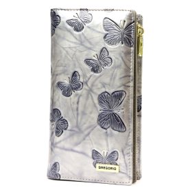    Gregorio BTS-124 krémová dámska peňaženka z hovädzej kože 10 x 19 x 4 cm