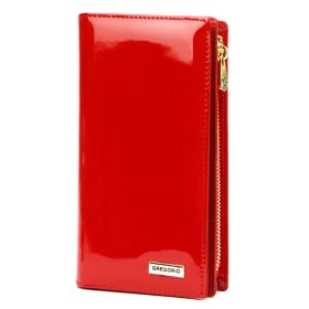    Gregorio LS-124 červená dámska peňaženka z hovädzej kože 10 x 19,5 x 4 cm