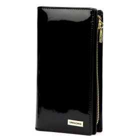    Gregorio LS-124 čierna dámska peňaženka z hovädzej kože 10 x 19,5 x 4 cm