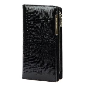    Dámska peňaženka z hovädzej kože Gregorio GF124 čiernej farby