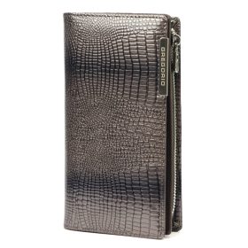  Dámska peňaženka z hovädzej kože Gregorio GF124 šedá