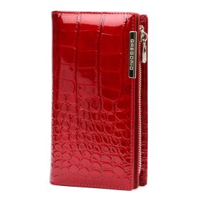    Gregorio BC-124 červená dámska peňaženka z hovädzej kože 10 x 19,5 x 3,5 cm