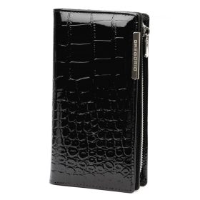    Gregorio BC-124 čierna dámska peňaženka z hovädzej kože 10 x 19,5 x 3,5 cm