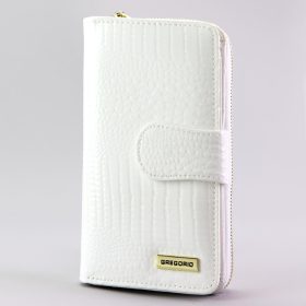   Gregorio GFW-116 biela dámska peňaženka z hovädzej kože 9,5 x 17 x 3,8 cm