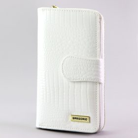    Gregorio GFW-116 biela dámska peňaženka z hovädzej kože 9,5 x 17 x 3,8 cm