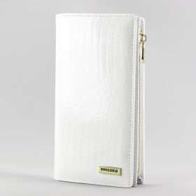    Gregorio GFW-124 biela dámska peňaženka z hovädzej kože 10 x 19,5 x 4 cm