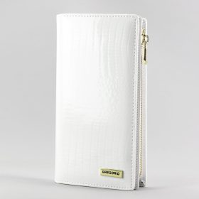    Gregorio GFW-124 biela dámska peňaženka z hovädzej kože 10 x 19,5 x 4 cm