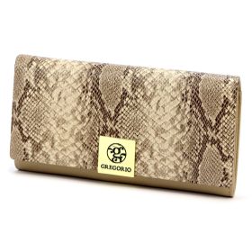    Gregorio SMC-102 béžová dámska peňaženka z hovädzej kože 18,5 x 10 x 4 cm
