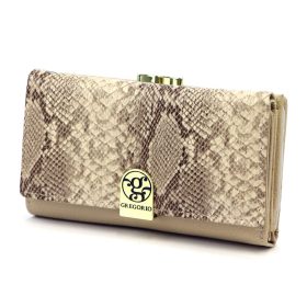    Béžová dámska peňaženka z hovädzej kože Gregorio SMC-108