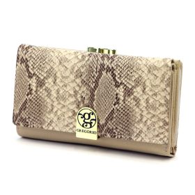    Béžová dámska peňaženka z hovädzej kože Gregorio SMC-108