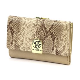    Béžová dámska peňaženka z hovädzej kože Gregorio SMC-117