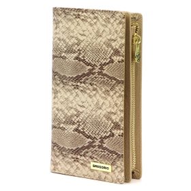    Gregorio SMC-124 béžová dámska peňaženka z hovädzej kože 10 x 19,5 x 4 cm