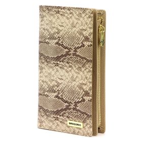    Gregorio SMC-124 béžová dámska peňaženka z hovädzej kože 10 x 19,5 x 4 cm