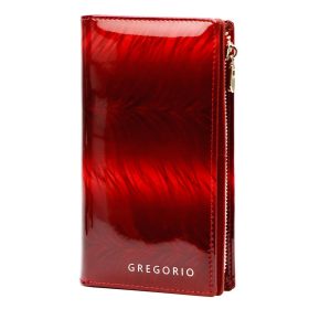   Gregorio FF-124 červená dámska peňaženka z hovädzej kože 10 x 19,5 x 4 cm