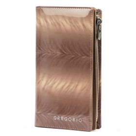    Gregorio FF-124 taupe dámska peňaženka z hovädzej kože 10 x 19,5 x 4 cm