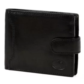    EL FORREST 709-19 RFID čierna pánska kožená peňaženka 12,5 x 9,8 x 3 cm