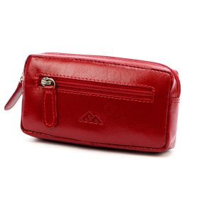    EL FORREST 823-480 červený kožený prívesok na kľúče 12,5 x 6 x 3 cm