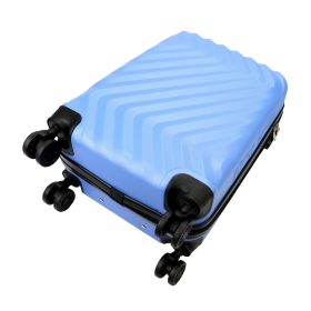   Pierre Cardin MED12 - 20 svetlomodrý pevný kabínový kufor 38 x 58 x 21 cm