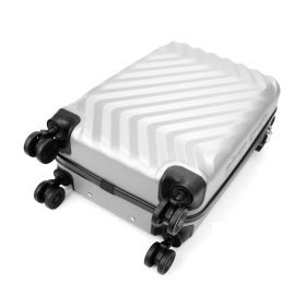    Pierre Cardin MED12 - 20 strieborný pevný kabínový kufor 38 x 58 x 21 cm