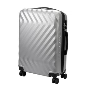    Pierre Cardin MED12 - 24 strieborný tvrdostenný stredný kufor 43 x 68 x 23 cm