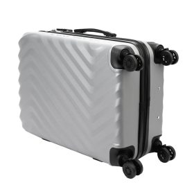    Pierre Cardin MED12 - 24 strieborný tvrdostenný stredný kufor 43 x 68 x 23 cm