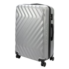   Pierre Cardin MED12 - 28 strieborný polyesterový kufor 48 x 78 x 26 cm