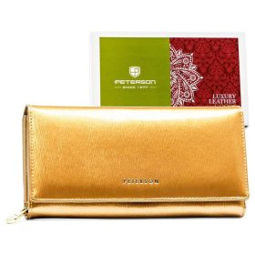    Peterson PTN 42106-SH champagne hovädzia koža dámska peňaženka 19x10x3,5 cm