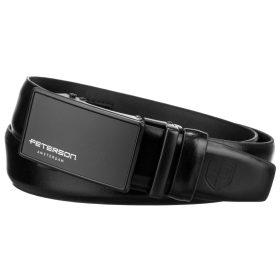  Pánsky opasok z hovädzej kože Peterson PTN A004 ČIERNY