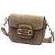  Luka taupe semišová dámska kožená taška cez rameno, crossbody 24 x 17 x 9 cm