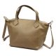 JUICE taupe dámska kožená kabelka, taška cez rameno 33 x 19 x 15 cm