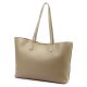  JUICE taupe dámska kožená kabelka, taška cez rameno, shopper 45 x 29 x 15 cm