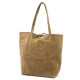 Dámska semišová kožená kabelka Patrizia taupe, shopper 38 x 38 x 13 cm