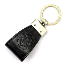    Prívesok na kľúče z čiernej kože Florence BRE-4 10,5 x 2 x 3,8 cm