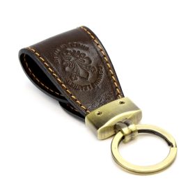    Kožená kľúčenka Florence BRE-4 tmavohnedá 10,5 x 2 x 3,8 cm